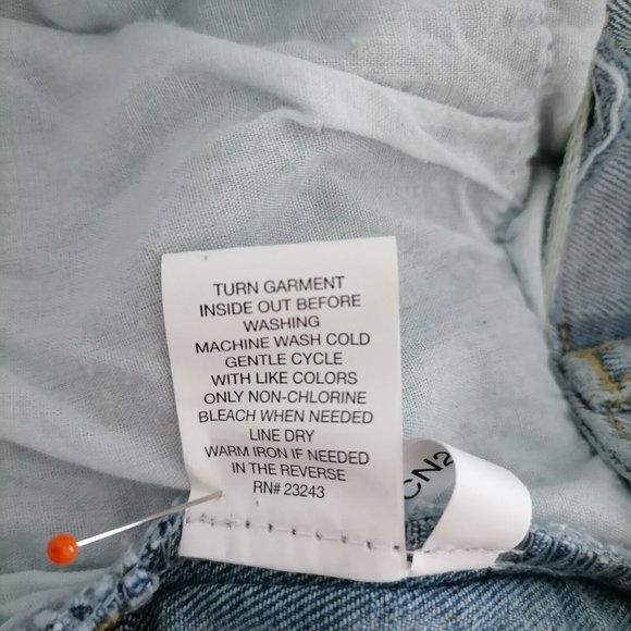 New York & Company Womens Navy Blue Paint Splattered Denim Skinny Jeans Size 16 - Picture 7 of 7